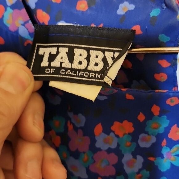 Tabby: 80s vintage floral dresm size 8 - Picture 3 of 10